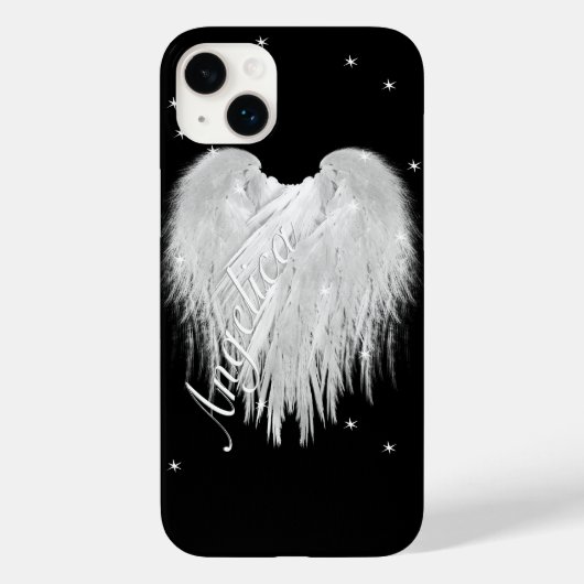 ANGEL WINGS Heart Black Sterrennacht Case-Mate iPhone Case (Achterkant)