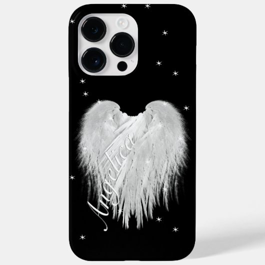 ANGEL WINGS Heart Black Sterrennacht Case-Mate iPhone Case (Achterkant)
