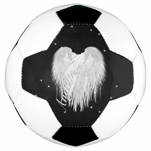 ANGEL WINGS Heart Black Sterrennacht Voetbal (Voorkant)