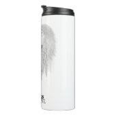 ANGEL WINGS HEART Black+White Slechts een half boz Thermosbeker (Geroteerd rechts)