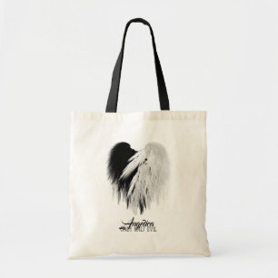 ANGEL WINGS HEART Black+White Slechts een half boz Tote Bag