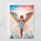 Angel wings heaven goddelijk goud mooie vlieg bedankkaart (Voorkant)