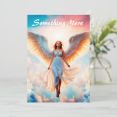 Angel wings heaven goddelijk goud mooie vlieg bedankkaart (Staand voorkant)