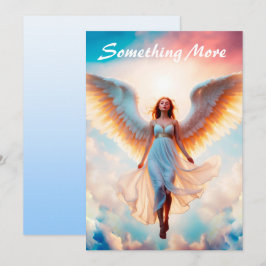 Angel wings heaven goddelijk goud mooie vlieg bedankkaart