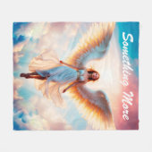 Angel wings heaven goddelijk goud mooie vlieg fleece deken (Voorkant (Horizontaal))