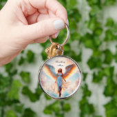 Angel wings heaven goddelijk goud mooie vlieg sleutelhanger (Hand)