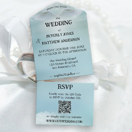 Angel Wings Heavenly Blessing Wedding All In One Uitnodiging