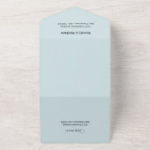 Angel Wings Heavenly Blessing Wedding All In One Uitnodiging (Buitenkant)