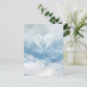 Angel Wings in Cloudy Blue Sky Briefkaart (Staand voorkant)