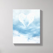 Angel Wings in Cloudy Blue Sky Canvas Afdruk (Voorkant)