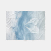 Angel Wings in Cloudy Blue Sky Fleece Deken (Voorkant (Horizontaal))