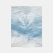 Angel Wings in Cloudy Blue Sky Fleece Deken (Voorkant)