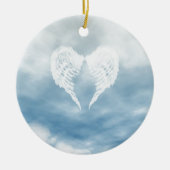 Angel Wings in Cloudy Blue Sky Keramisch Ornament (Voorkant)