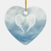 Angel Wings in Cloudy Blue Sky Keramisch Ornament (Voorkant)