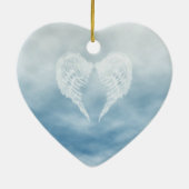 Angel Wings in Cloudy Blue Sky Keramisch Ornament (Achterkant)