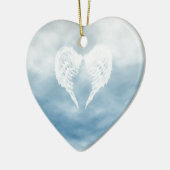 Angel Wings in Cloudy Blue Sky Keramisch Ornament (Links)
