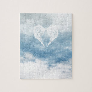 Angel Wings in Cloudy Blue Sky Legpuzzel