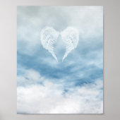 Angel Wings in Cloudy Blue Sky Poster (Voorkant)