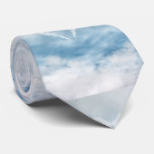 Angel Wings in Cloudy Blue Sky Stropdas (Opgerold)