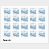 Angel Wings in Cloudy Blue Sky Vierkante Sticker (Vel)