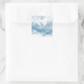 Angel Wings in Cloudy Blue Sky Vierkante Sticker (Tas)