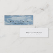 Angel Wings in de Clouds Book Mark Mini Visitekaartje (Voorkant / Achterkant)