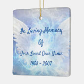 Angel Wings in Loving Memory Memorial Foto Keramisch Ornament (Links)