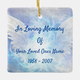 Angel Wings in Loving Memory Memorial Foto Keramisch Ornament