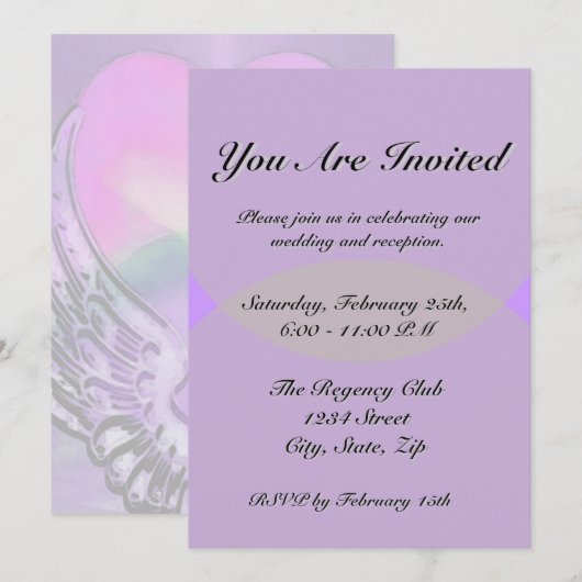 Angel Wings Kaart (Voorkant / Achterkant)