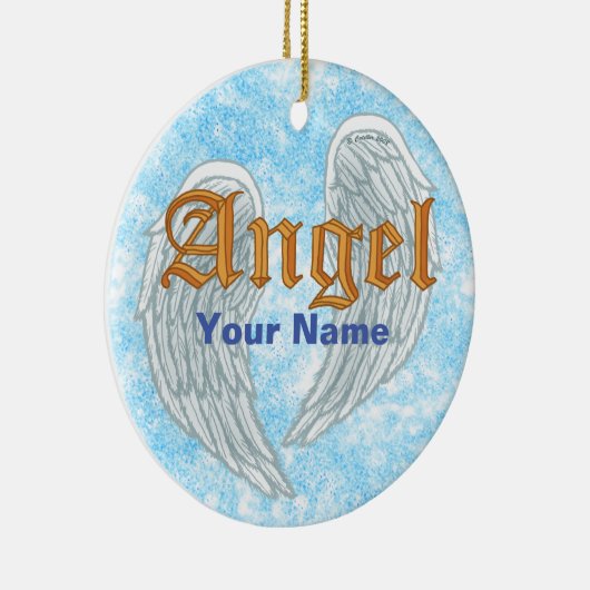 Angel Wings Keramisch Ornament (Rechts)