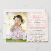 Angel Wings Latina Baptism & 1st Birthday Party Kaart (Voorkant)