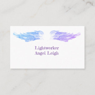 Angel Wings licht, Spiritueel, Reiki, visitekaartj Visitekaartje