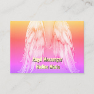 Angel Wings licht, Spiritueel, Reiki, visitekaartj Visitekaartje