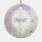 Angel Wings Memorial Custom Keramisch Ornament (Voorkant)