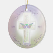 Angel Wings Memorial Custom Keramisch Ornament (Links)
