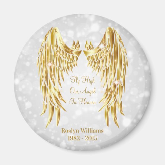 Angel Wings Memorial Loss of Loved One Magneet (Voorkant)