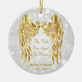 Angel Wings Memorial Loved One Kerstmis Keramisch Ornament