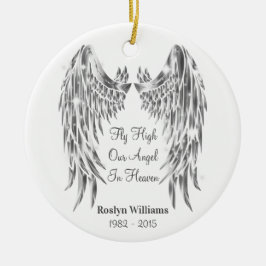 Angel Wings Memorial Loved One Kerstmis Keramisch Ornament