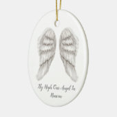Angel Wings Memorial Loved One Kerstmis Keramisch Ornament (Links)