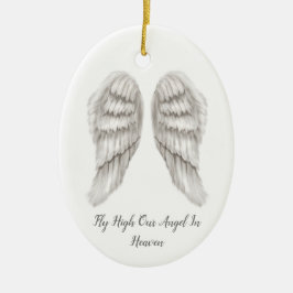 Angel Wings Memorial Loved One Kerstmis Keramisch Ornament