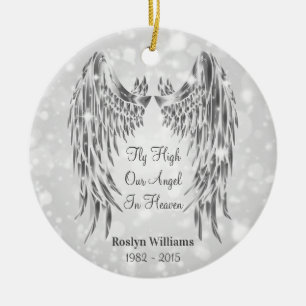 Angel Wings Memorial Loved One Kerstmis Keramisch Ornament