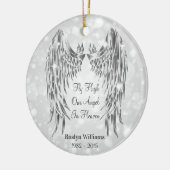Angel Wings Memorial Loved One Kerstmis Keramisch Ornament (Links)