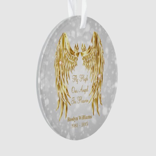 Angel Wings Memorial Loved One Kerstmis Ornament (voorkant)