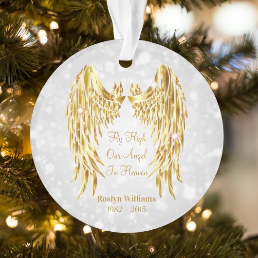 Angel Wings Memorial Loved One Kerstmis Ornament