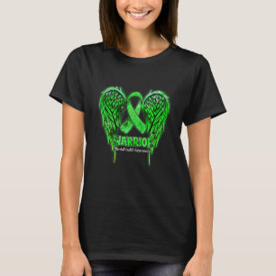 Angel Wings Mental Health Warrior Green Ribbon Awa T-shirt