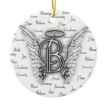 Angel Wings met positieve woorden Monogram B