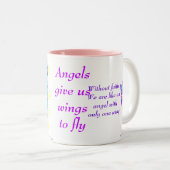 Angel wings-mok tweekleurige koffiemok (Voorkant rechts)