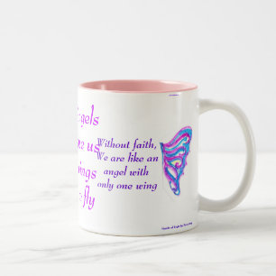 Angel wings-mok tweekleurige koffiemok