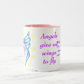 Angel wings-mok tweekleurige koffiemok (Center)