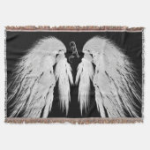 ANGEL WINGS Monogram Black Deken (Voorkant)